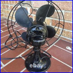 Vintage 1930s Emerson Jr B 10 Oscillating Fan WORKS Made In USA Desktop Antique