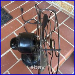Vintage 1930s Emerson Jr B 10 Oscillating Fan WORKS Made In USA Desktop Antique