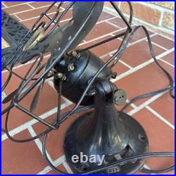 Vintage 1930s Emerson Jr B 10 Oscillating Fan WORKS Made In USA Desktop Antique