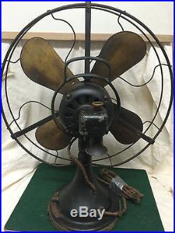 Vintage 1930s GE Electric Fan AOU/AE2 75425, Oscillating, 3 speed, Antique