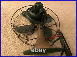 Vintage 1936 Antique GE 10 inch 10 Oscillating Cage Fan WORKS GREAT 272390-1