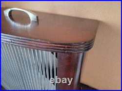 Vintage 1940's Mathes Cooler Wood Box Fan Variable Speed Model Working