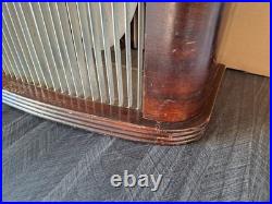 Vintage 1940's Mathes Cooler Wood Box Fan Variable Speed Model Working