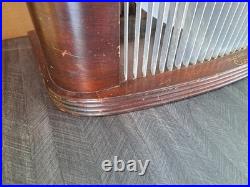 Vintage 1940's Mathes Cooler Wood Box Fan Variable Speed Model Working