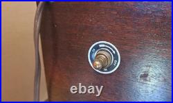 Vintage 1940's Mathes Cooler Wood Box Fan Variable Speed Model Working