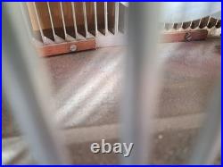 Vintage 1940's Mathes Cooler Wood Box Fan Variable Speed Model Working