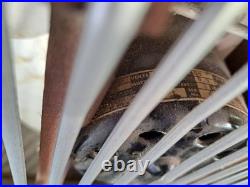 Vintage 1940's Mathes Cooler Wood Box Fan Variable Speed Model Working