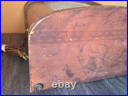 Vintage 1940's Mathes Cooler Wood Box Fan Variable Speed Model Working