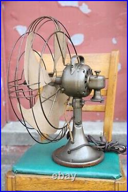 Vintage 1940s General Electric Vortalex Oscillating Fan 16 Blade industrial