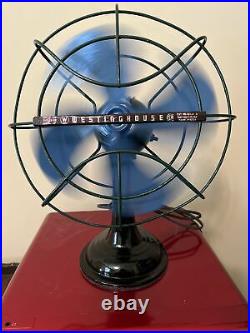 Vintage 1950's Westinghouse Art Deco 1-Speed Electric Fan. Works & Looks Great