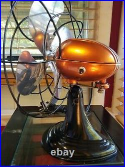 Vintage 1950's Westinghouse Copper Electric Fan Art Deco, Refurbished