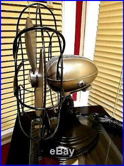 Vintage 1950's Westinghouse Electric Fan Art Deco, Pewter color, Refurbished
