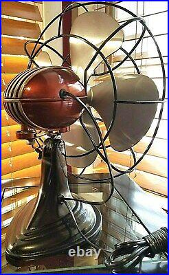 Vintage 1950's Westinghouse Electric Fan Art Deco, RootBeer, Refurbished