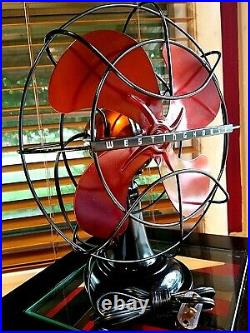 Vintage 1950's Westinghouse Electric Fan Art Deco, Root beer, Refurbished