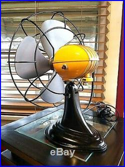 Vintage 1950's Westinghouse Electric Fan Art Deco, Sunset color, Refurbished