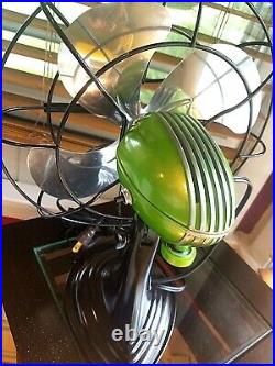 Vintage 1950's Westinghouse Electric Fan, Lemon Lime Color, Refurbished
