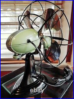 Vintage 1950's Westinghouse Pistachio Electric Fan Art Deco, Refurbished