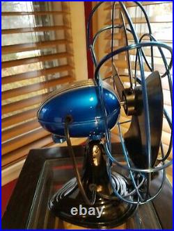 Vintage 1950's Westinghouse Vintage Blue Electric Fan Art Deco, Refurbished