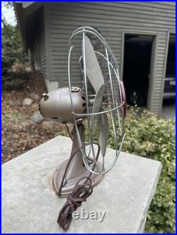 Vintage 1950s Mid Century Retro Oscillating Fan LARGE 18 -Rewired excellent con