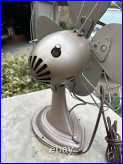 Vintage 1950s Mid Century Retro Oscillating Fan LARGE 18 -Rewired excellent con