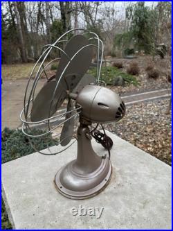 Vintage 1950s Mid Century Retro Oscillating Fan LARGE 18 -Rewired excellent con