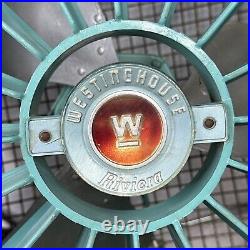 Vintage 1950s Westinghouse floor fan Riviera -Blue -Tested & Works