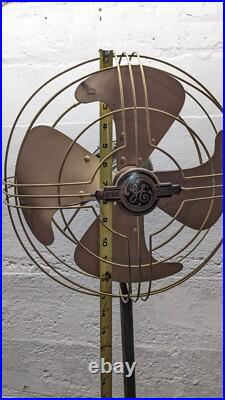 Vintage 40s General Electric 6 Ft Vortalex Floor Oscillating Fan FM12M11 Repair