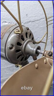 Vintage 40s General Electric 6 Ft Vortalex Floor Oscillating Fan FM12M11 Repair