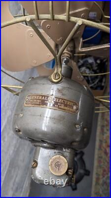 Vintage 40s General Electric 6 Ft Vortalex Floor Oscillating Fan FM12M11 Repair