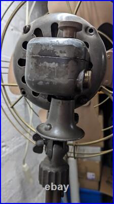 Vintage 40s General Electric 6 Ft Vortalex Floor Oscillating Fan FM12M11 Repair