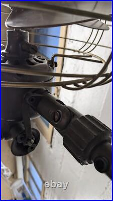 Vintage 40s General Electric 6 Ft Vortalex Floor Oscillating Fan FM12M11 Repair