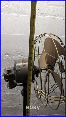 Vintage 40s General Electric 6 Ft Vortalex Floor Oscillating Fan FM12M11 Repair
