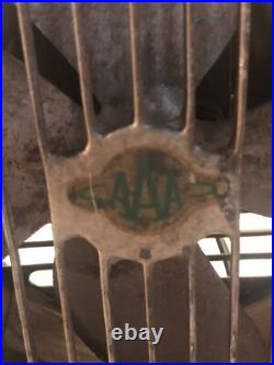 Vintage AAA Metal Desk / Mount Fan HEAVY 14 x 12 RARE