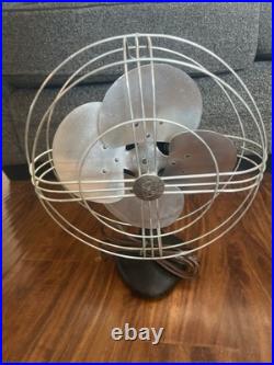 Vintage Airliner Edison Manufacturing Electric Table Fan Working 10 Blade 110