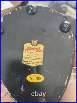 Vintage Airliner Edison Manufacturing Electric Table Fan Working 10 Blade 110