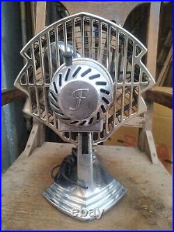 Vintage Aluminium Shell Shape Fitzgerald Fanimation Table Fan Taiwan Working