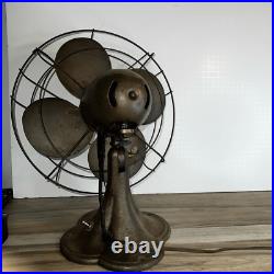 Vintage Antique 1930's Emerson Jr 12 Oscillating Electric Fan 2660-C Heavy Run Vintage Antique 1930's Emerson Jr 12 Oscillating Electric Fan 2660-C Heavy Run