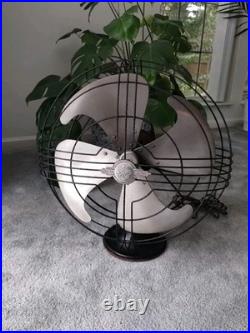 Vintage Antique 1930's GE Vortalex 18 Oscillating Fan Works
