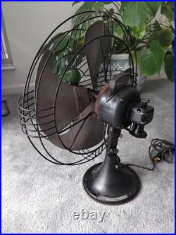 Vintage Antique 1930's GE Vortalex 18 Oscillating Fan Works
