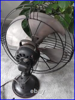 Vintage Antique 1930's GE Vortalex 18 Oscillating Fan Works