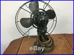 Vintage Antique 30s 40s GE Oscilating Electric Fan Mini Small Desk Shelf Table
