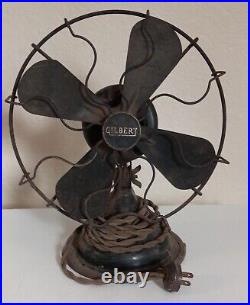 Vintage Antique Electric Fan Gilbert 1934 Steel Not Tested