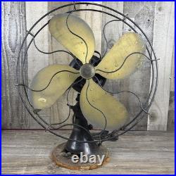 Vintage Antique Emerson 4 Brass Blade 29648 Electric Fan Works Runs