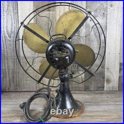 Vintage Antique Emerson 4 Brass Blade 29648 Electric Fan Works Runs