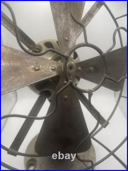 Vintage Antique Fitzgerald Mfg Co The Star Electric Fan 10 Brass Blade #6087
