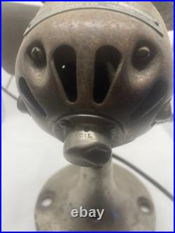 Vintage Antique Fitzgerald Mfg Co The Star Electric Fan 10 Brass Blade #6087