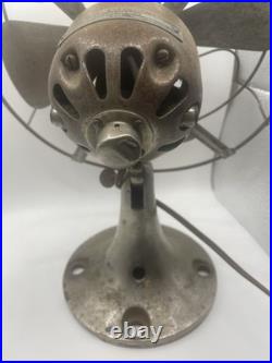 Vintage Antique Fitzgerald Mfg Co The Star Electric Fan 10 Brass Blade #6087