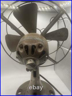 Vintage Antique Fitzgerald Mfg Co The Star Electric Fan 10 Brass Blade #6087