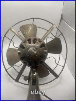 Vintage Antique Fitzgerald Mfg Co The Star Electric Fan 10 Brass Blade #6087