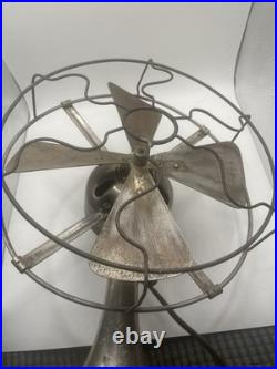 Vintage Antique Fitzgerald Mfg Co The Star Electric Fan 10 Brass Blade #6087